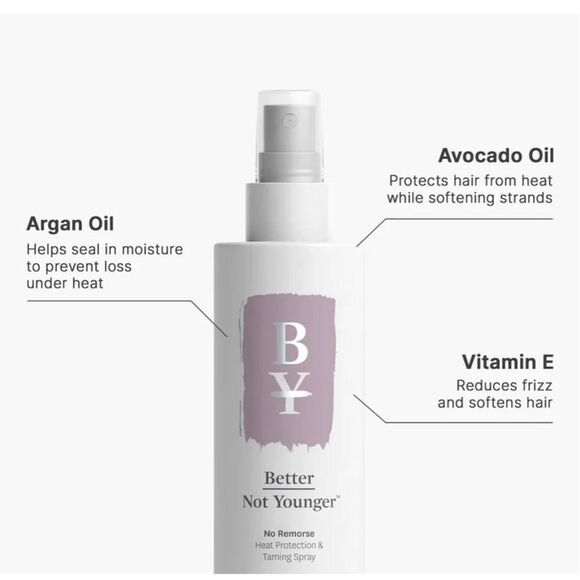 Better Not Younger No Remorse Heat Protection & Taming Spray, 6 fl oz. - Picture 2 of 5